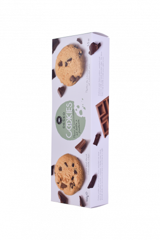 Cookies s kousky mléčné a hořké čokolády box 160g Deseo